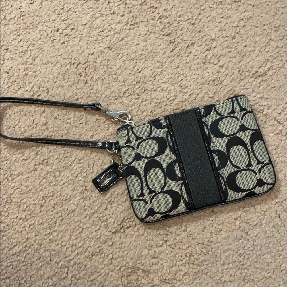 LIKE NEW Coach Black Wristlet